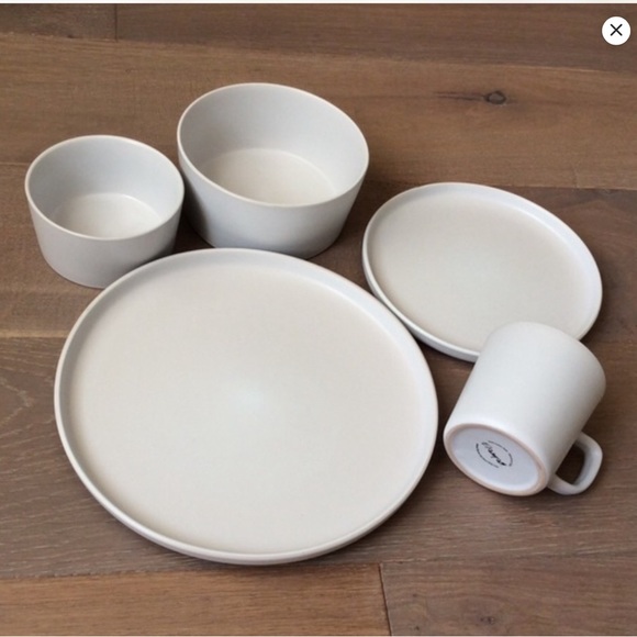 New 5 pcs Set Stoneware Luxmatte Dinnerware plate mug bowl Elama - Picture 3 of 10